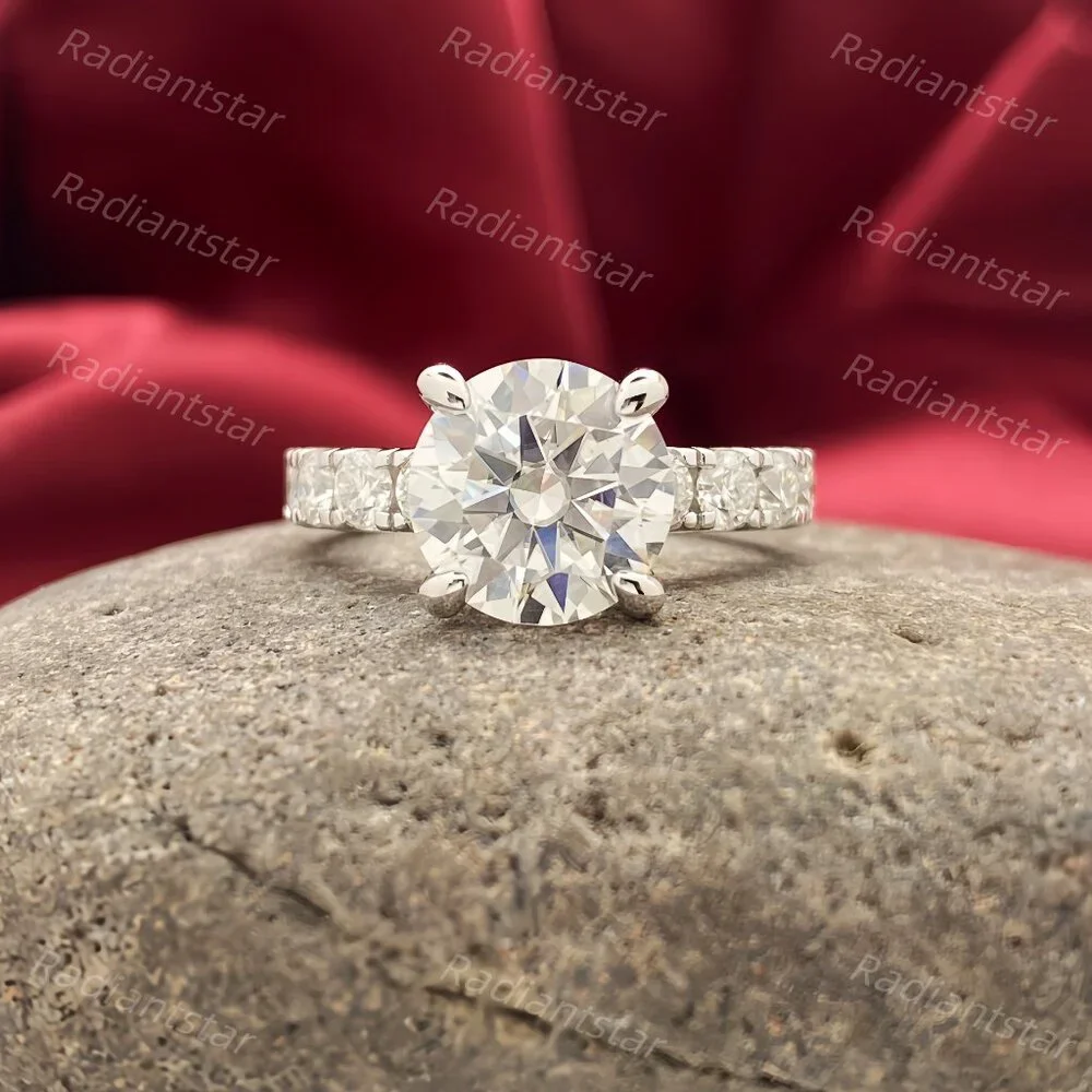 NEW Certified 4.3 ct. t.w. Moissanite 4 Prong Ring